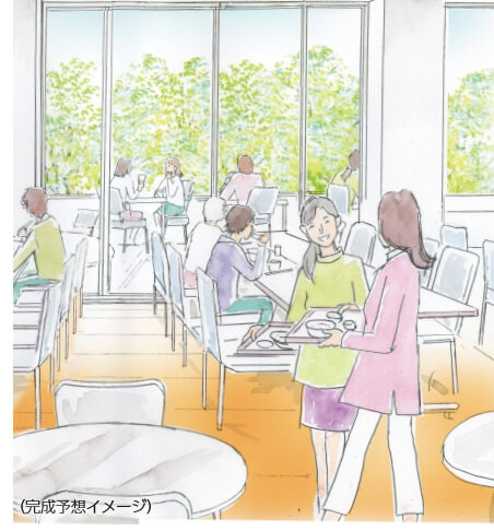画像：学生食堂リニューアル & 同窓会（湖医会）スペースの新設
